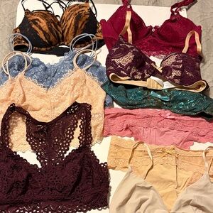 Various Bras and Bralettes. Small